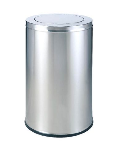  Thùng rác inox nắp lật HCM - Ø480 x 830H 