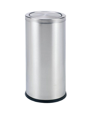  Thùng rác inox nắp lật HCM - Ø300 x 610H 