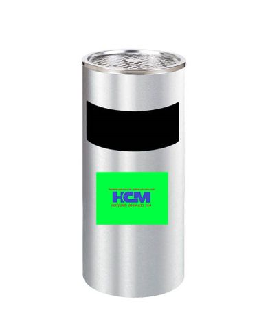  Thùng Rác Inox Gạt Tàn Thuốc HCM - Ø250 x 610H 