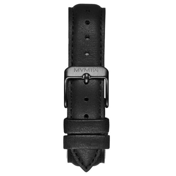 Dây Đeo Đồng Hồ MVMT 18mm Matte Black Leather - Boulevard Series