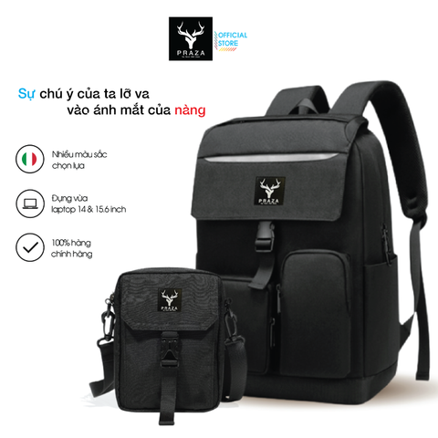Combo Balo Laptop Unisex Sành Điệu Và Túi Đeo Mini PRAZA - BL183DC127