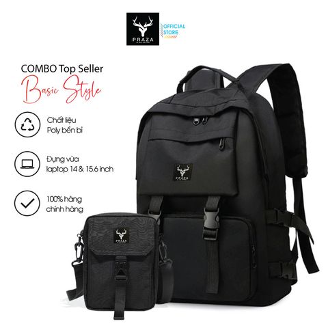 Combo Balo Ulzzang Thời Trang Cao Cấp Và Túi Đeo Nhỏ Gọn PRAZA - BL185DC127