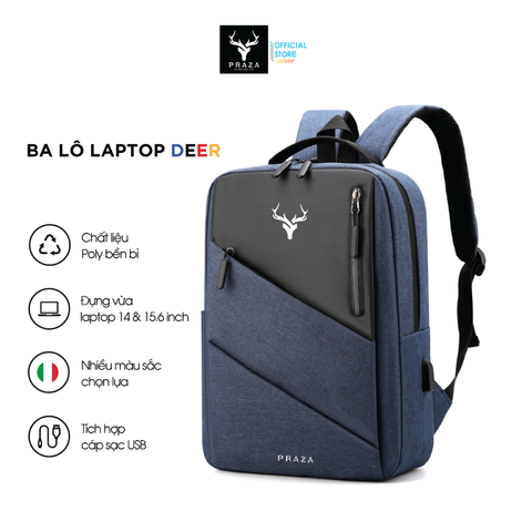 Balo Laptop Cao Cấp Cho Nhân Viên Văn Phòng Praza Deer - BL190