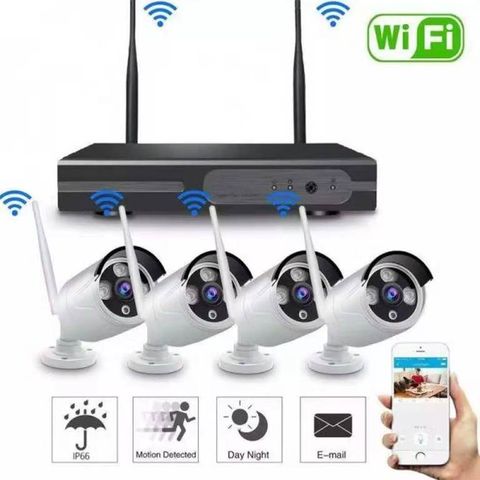  Bộ đầu ghi NVR kit wifi 4 mắt camera wifi 2.0M 1080P 