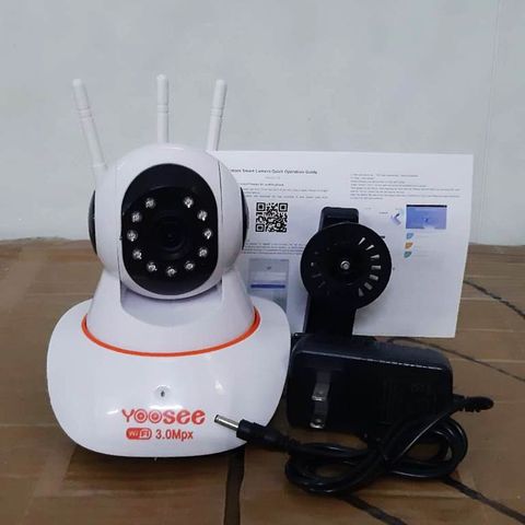  Camera wifi IP app YOOSEE 3 râu bắt sóng mạnh hình ảnh HD 1536P-3.0MP  trong nhà có thể xem được mọi lúc mọi nơi YH100-3.0 