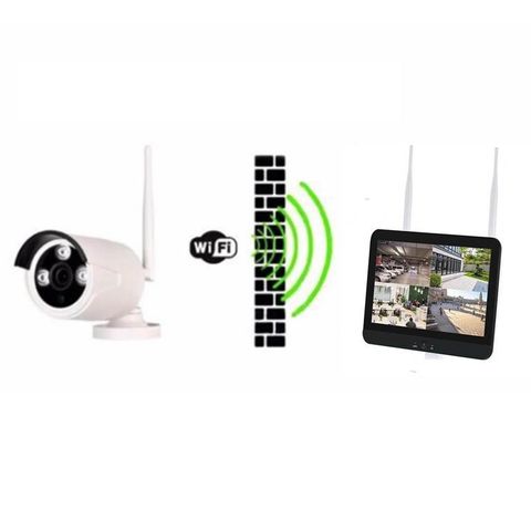  Bộ đầu ghi NVR kit wifi tích hợp màn hình 4 mắt camera wifi 2.0M 1080P 