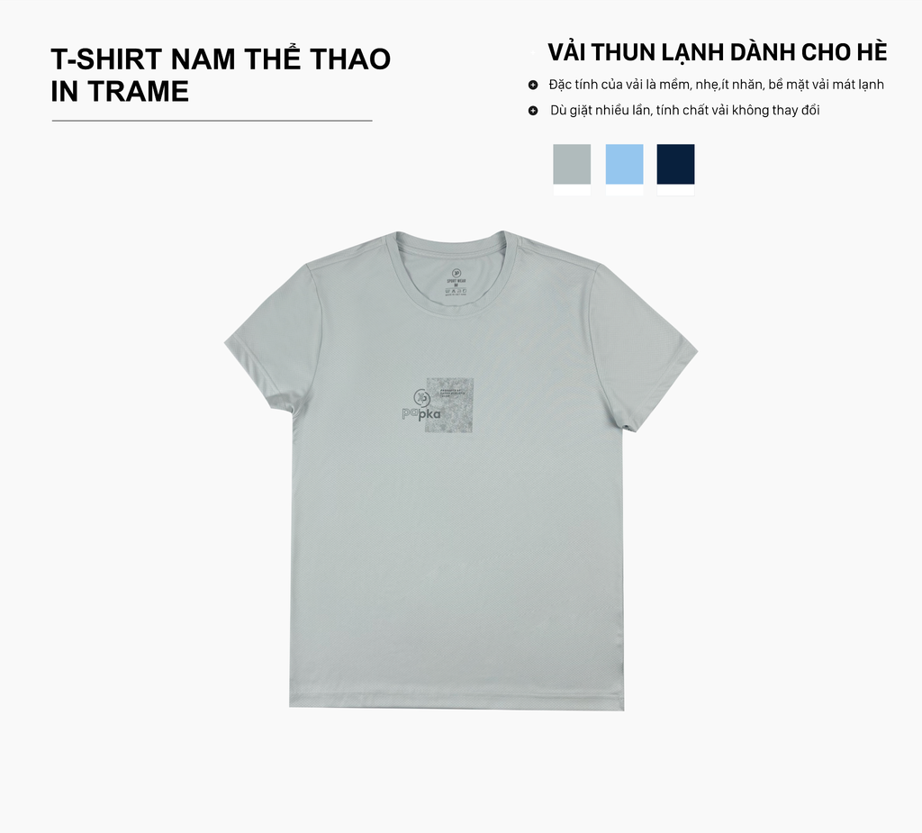 Áo thun thể thao nam IN TRAME 1035 xám