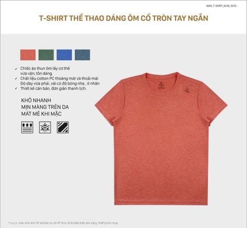 Áo thun thể thao nam IN TRAME 1035 đỏ