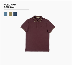 Áo polo nam Papka 1120 đỏ nền vải cotton lưới