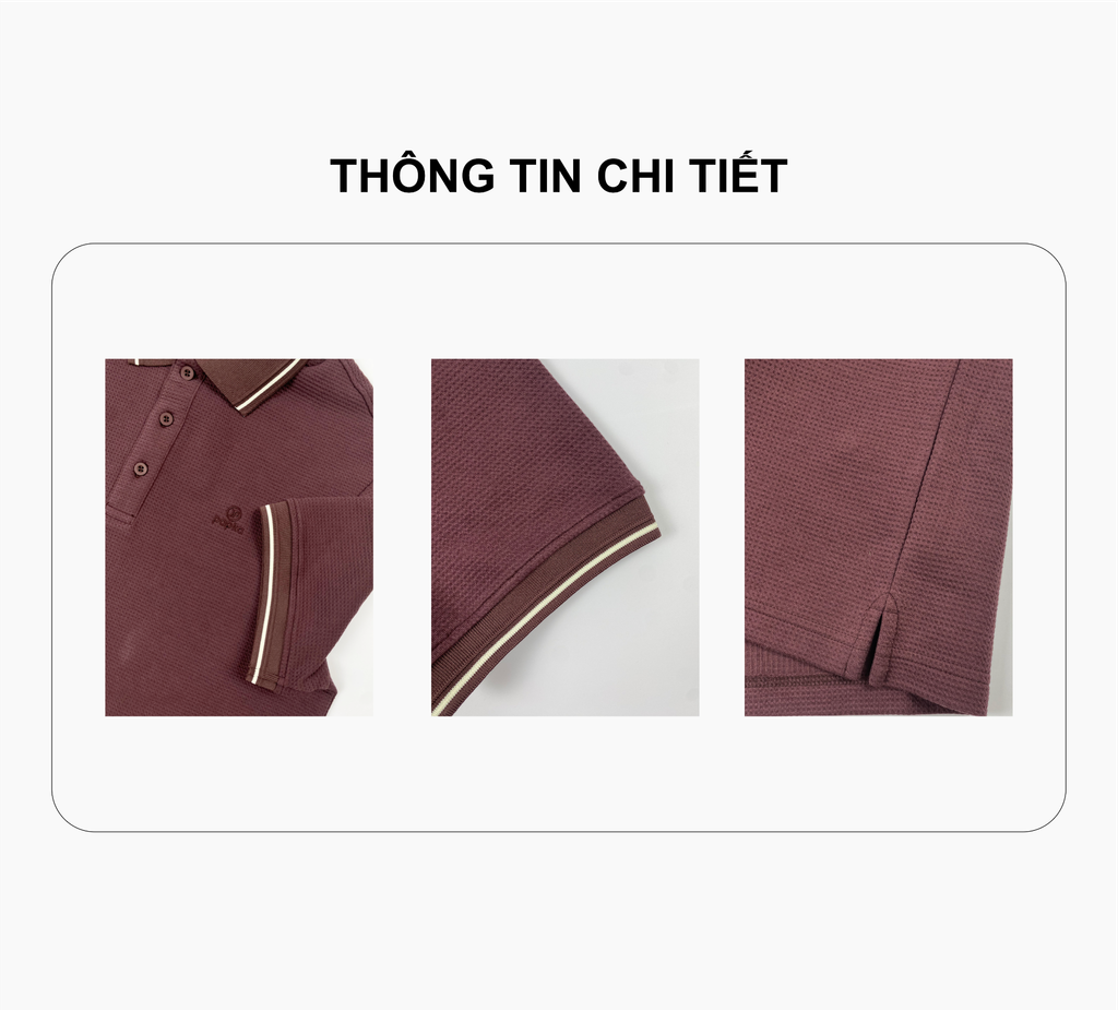 Áo polo nam Papka 1120 đỏ nền vải cotton lưới