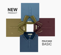 Áo polo nam Papka 1120 đỏ nền vải cotton lưới