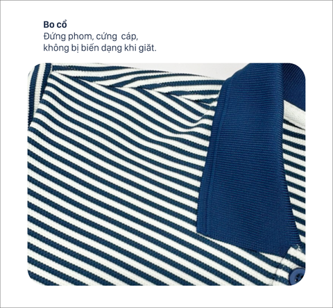 Áo Polo nam Papka 1122 sọc ngang