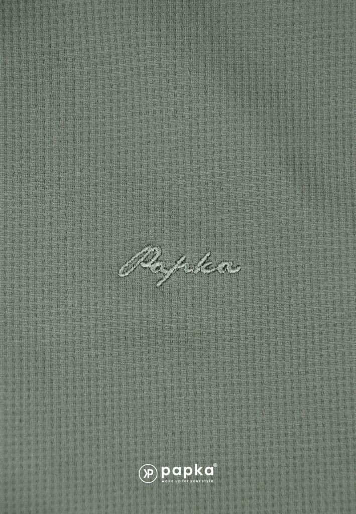 Áo polo nam Papka 1116 cổ V xanh rêu trẻ trung thời thượng