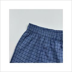 Quần cotton nam boxer mặc nhà Papka 2015 xanh đen caro