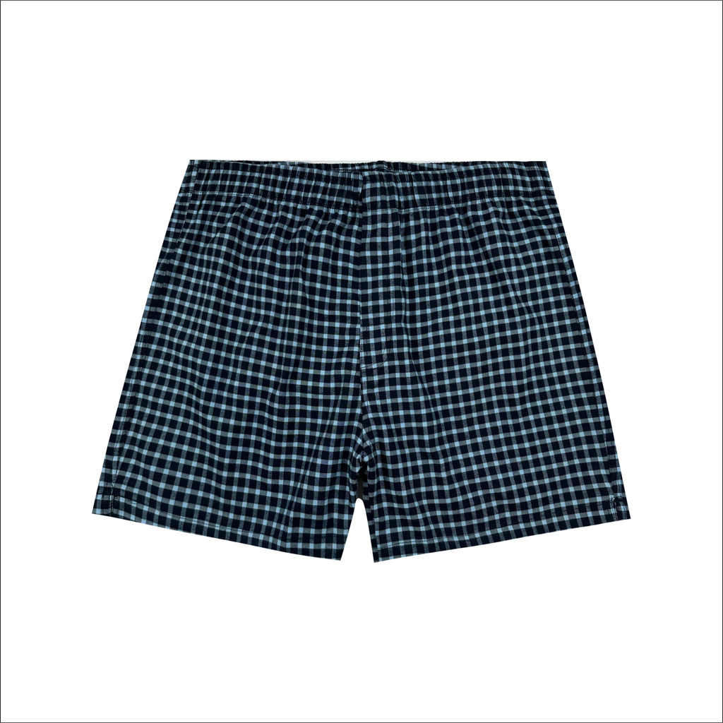 Quần cotton nam boxer mặc nhà Papka 2015 xanh đen caro