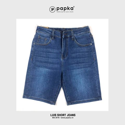 QUẦN SHORT JEANS NAM PAPKA 2025 XANH