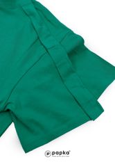 Áo thun nữ Papka 3033 form rộng khoét vai xanh lá