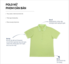 Áo Polo nữ 3055 xanh chuối chất cotton thoáng mát