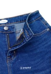 Quần jeans nữ Papka 4067 xanh tua lai