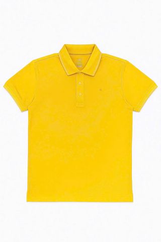 Áo polo nam Papka 1031 màu vàng chất cotton poly thoáng mát, năng động và trẻ trung