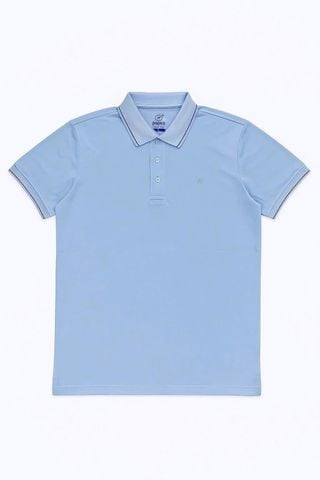 Áo polo nam Papka 1031 màu xanh biển chất cotton poly thoáng mát, năng động và trẻ trung
