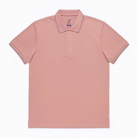 Áo polo nam Papka 1031 màu hồng chất cotton poly thoáng mát, năng động và trẻ trung