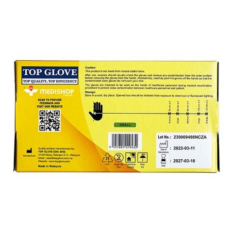 gang tay nitrile top glove malaysia khong bot mau xanh