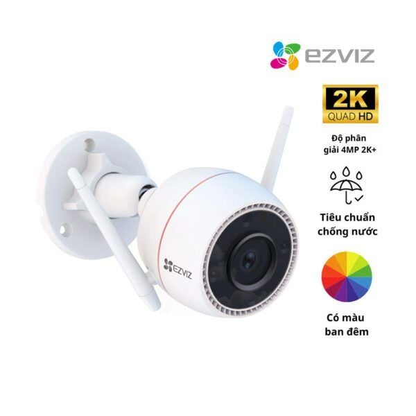 Camera WiFi thông minh ngoài trời 4MP EZVIZ H3C 2K+ (CS-H3c-R100-1J4WKFL)