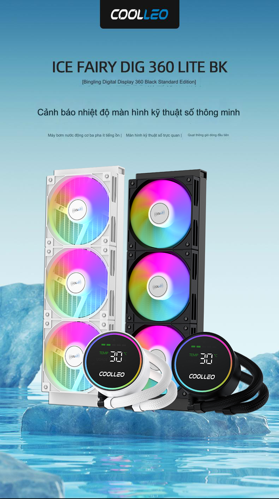 Tản nước CPU COOLLEO ICE FAIRY DIG | 360mm