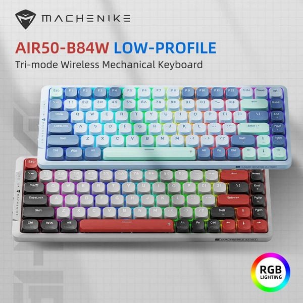 Bàn phím Machenike Air50-B84W Tri-Mode