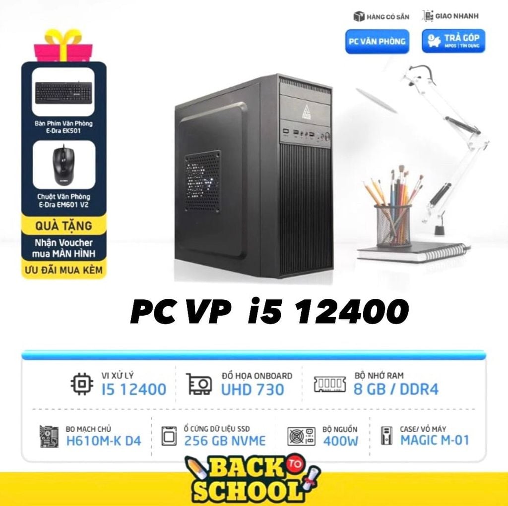 CẤU HÌNH VĂN PHÒNG /  I5 12400  , INTEL NEW
