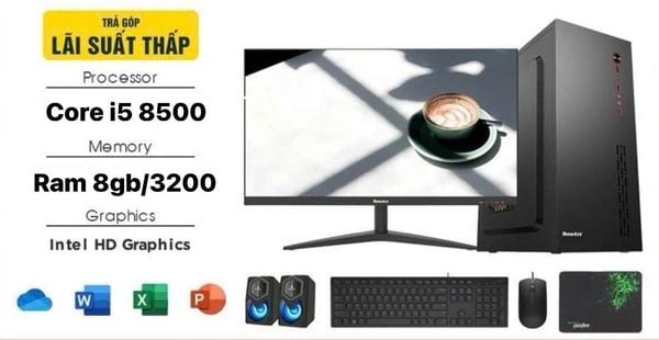 BỘ MÁY VP MTBDL IV  H310  I5 8500  RAM 8GB  SSD 256GB  MÀN HÌNH VSP 24IN  COMBO PHÍM CHUỘT