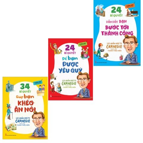  Sách: Combo 34 Bí Quyết Giúp Bạn Khéo Ăn Nói + 24 Bí Quyết Giúp Bạn Bước Tới Thành Công + 24 Bí Quyết Để Bạn Được Yêu Quý 