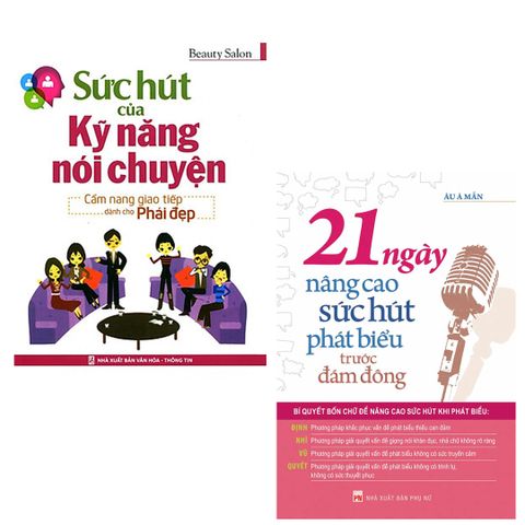  Combo 2 Cuốn: Sức Hút Của Kỹ Năng Nói Chuyện (Tái Bản) + 21 Ngày Nâng Cao Sức Hút Phát Biểu Trước Đám Đông 