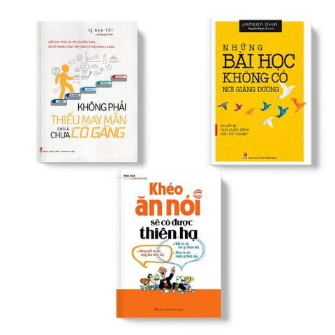  Bookset: Kỹ Năng Giao Tiếp Trường Học Không Dạy Bạn - Không Phải Thiếu May Mắn Chỉ Là Chưa Cố Gắng (Tái Bản) + Khéo Ăn Nói Sẽ Có Được Thiên Hạ (Tái Bản) + Những Bài Học Không Có Nơi Giảng Đường (Tái Bản) 