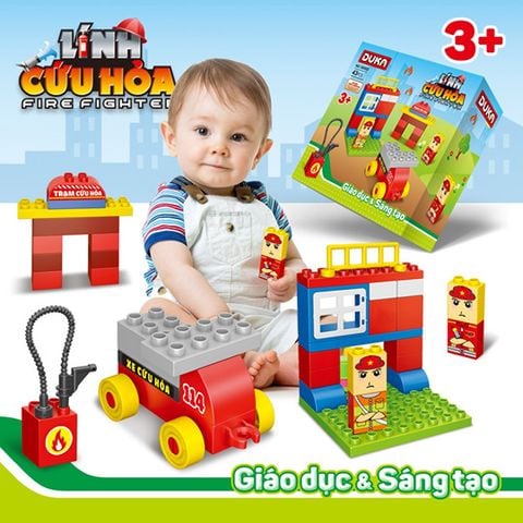 Đồ Chơi DUKA: Ghép Hình - Lính Cứu Hỏa