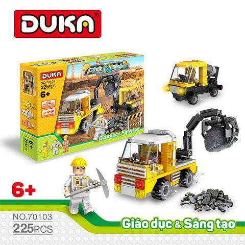  Đồ Chơi DUKA: Ghép Hình - Xây Dựng Thành Phố 225 Chi Tiết - Z70103 