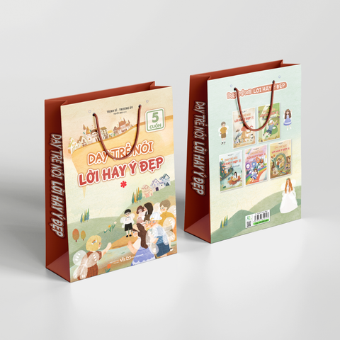  Sách: Combo Dạy Trẻ Nói Lời Hay Ý Đẹp - Túi 1 (Từ Quyển 1 Đến 5) 