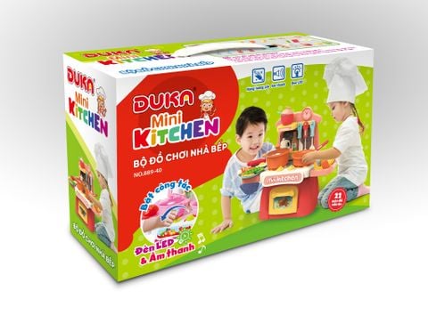 Đồ Chơi DUKA: Nhà Bếp Màu Nâu - Kết Hợp Ánh Sáng Và Âm Thanh