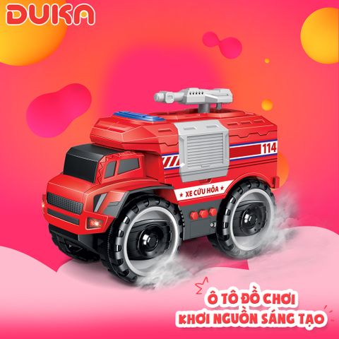  Đồ Chơi DUKA: Xe Cứu Hỏa Kết Hợp Ánh Sáng Và Âm Thanh - 832334 