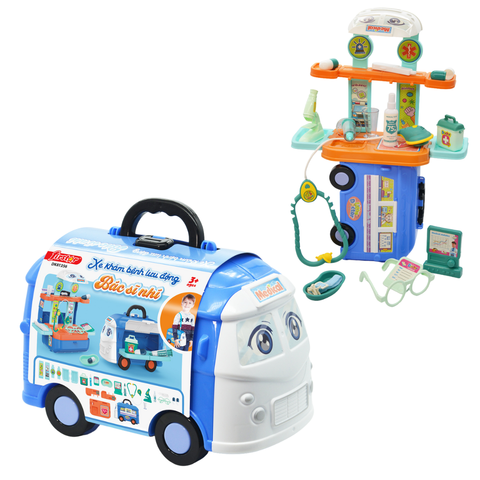  Đồ Chơi DUKA: Đồ Chơi Xe Khám Bệnh Lưu Động Bác Sĩ Nhí (Màu Xanh) - DK81356 