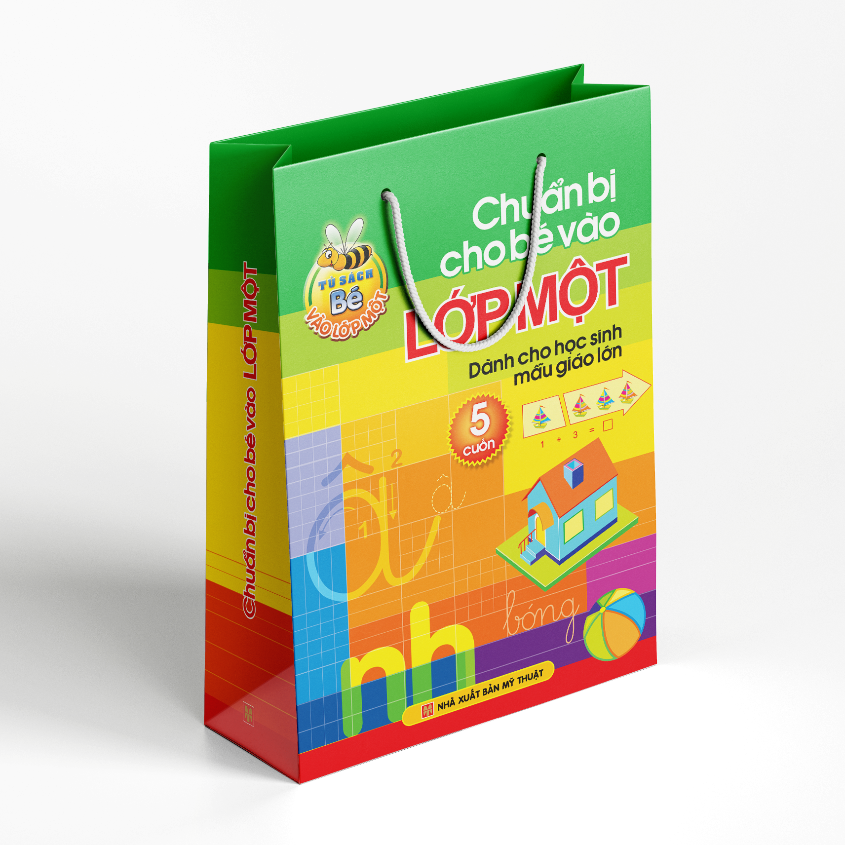 Sách: Chuẩn Bị Cho Bé Vào Lớp Một - Dành Cho Học Sinh Mẫu Giáo Lớn - Túi 5 Cuốn