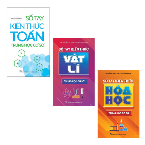  Sách: Combo Sổ Tay Kiến Thức Môn Tự Nhiên Trung Học Cơ Sở (Toán + Vật Lí + Hóa Học) 