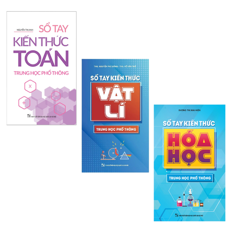  Sách: Combo Sổ Tay Kiến Thức Môn Tự Nhiên Trung Học Phổ Thông (Toán + Vật Lí + Hóa Học) 