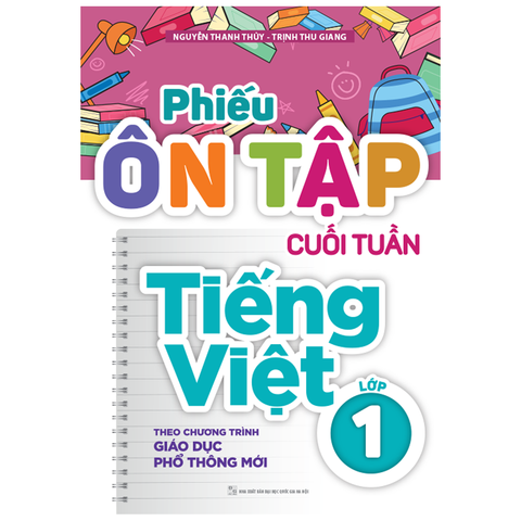  Sách: Phiếu Ôn Tập Cuối Tuần Tiếng Việt Lớp 1 
