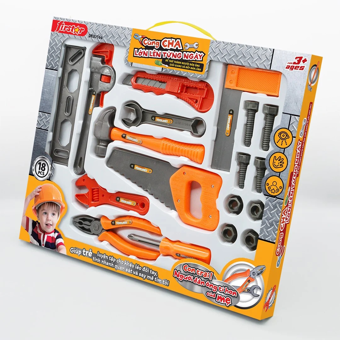 Đồ Chơi DUKA: Bộ Dụng Cụ Đồ Chơi Cho Bé - 18 Chi Tiết - DK81164