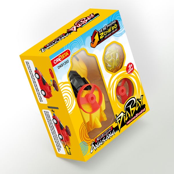 Đồ Chơi DUKA: Con Quay Ánh Sáng - Đĩa Bay (Yellow) - DK81202