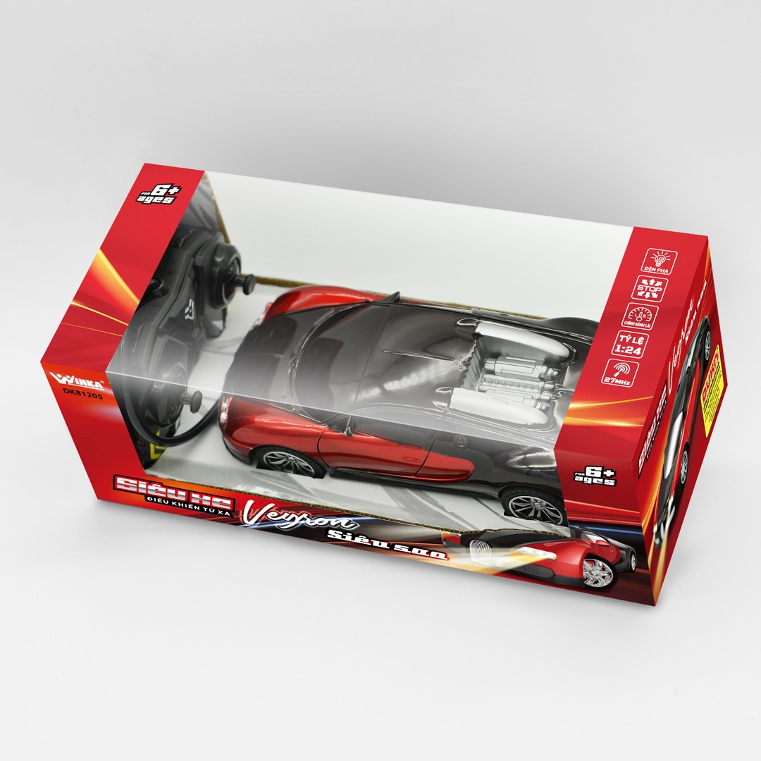 Đồ Chơi DUKA: Siêu Xe Điều Khiển Từ Xa - Veyron Siêu Sao Màu Đỏ - DK81205