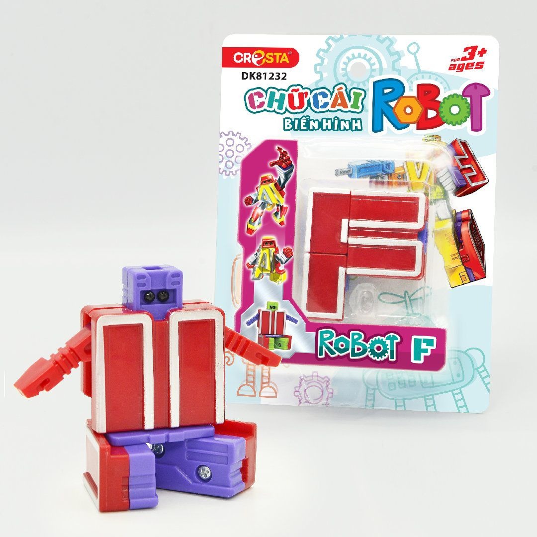 Đồ Chơi DUKA: Chữ Cái Biến Hình - ROBOT F (DK81232)