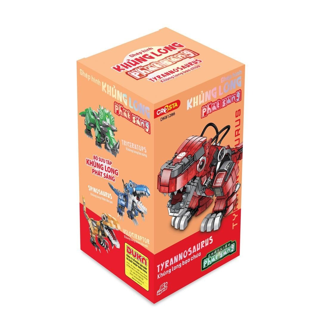 Đồ Chơi DUKA: Ghép Hình Khủng Long Phát Sáng - Khủng Long Bạo Chúa (DK 81286)